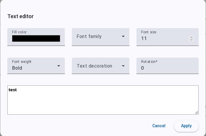 Text Editor Dialog