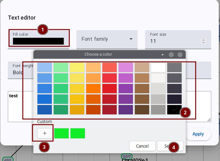 Color picker dialog
