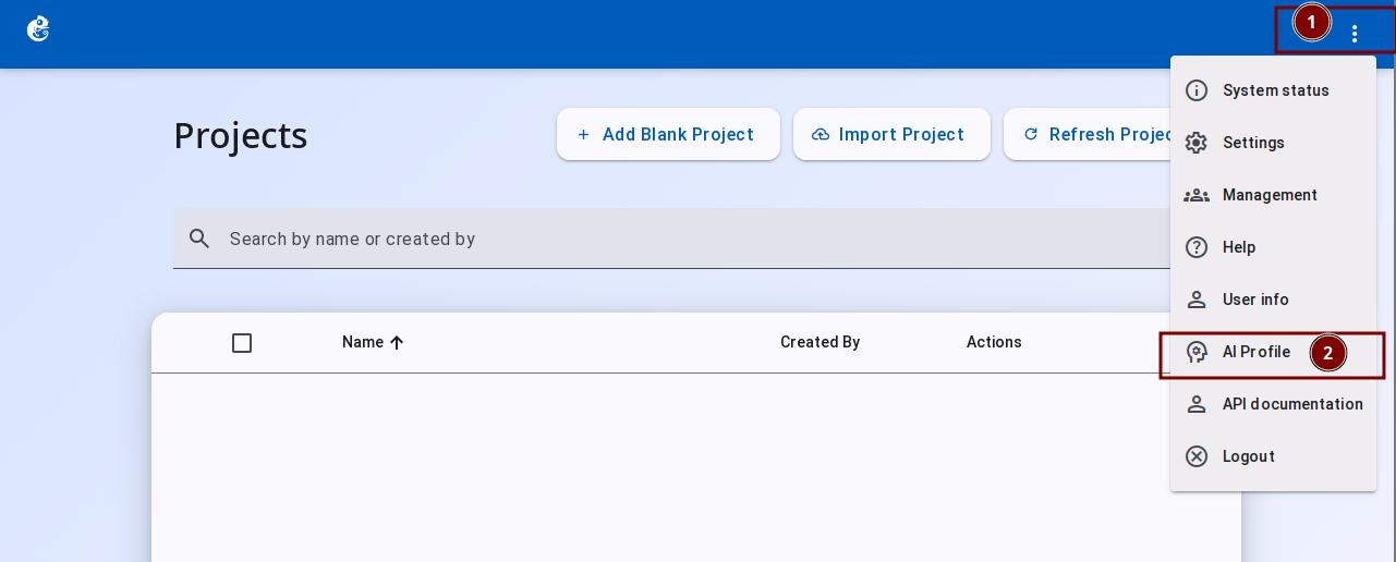 AI Configuration Entry