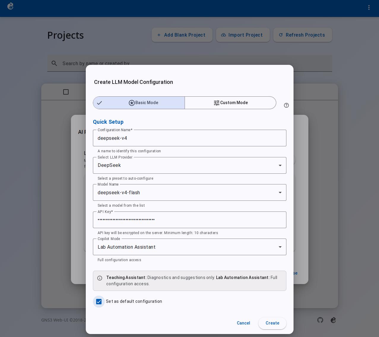 Create Configuration