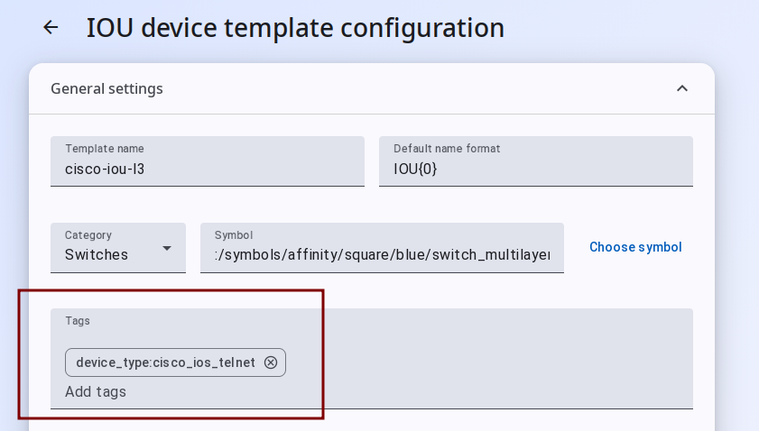 Device Tags Configuration