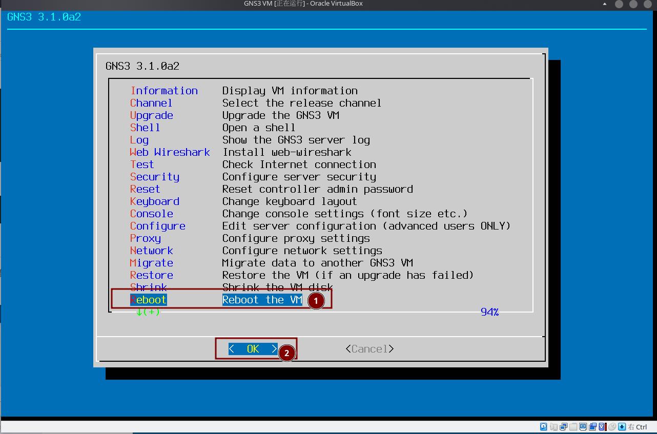 Restart GNS3 Server