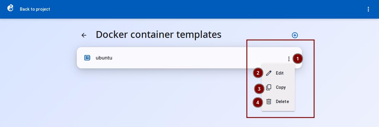 Action menu