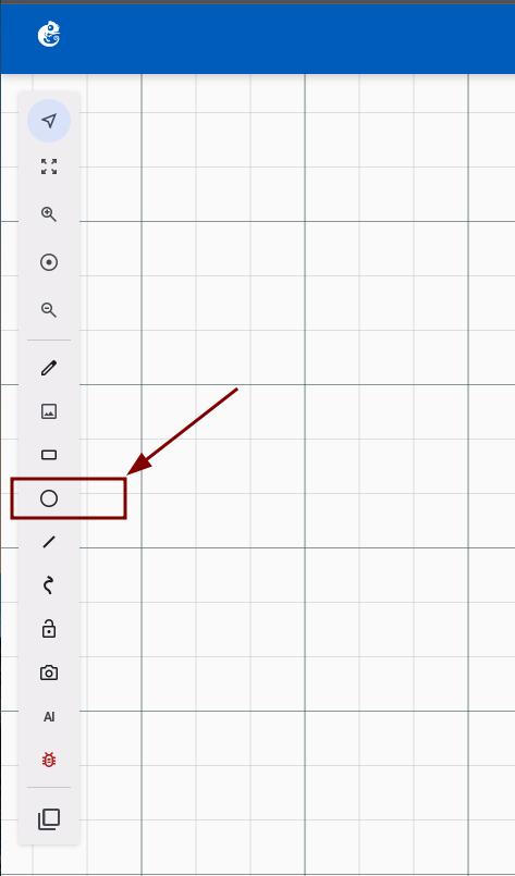 Ellipse toolbar button