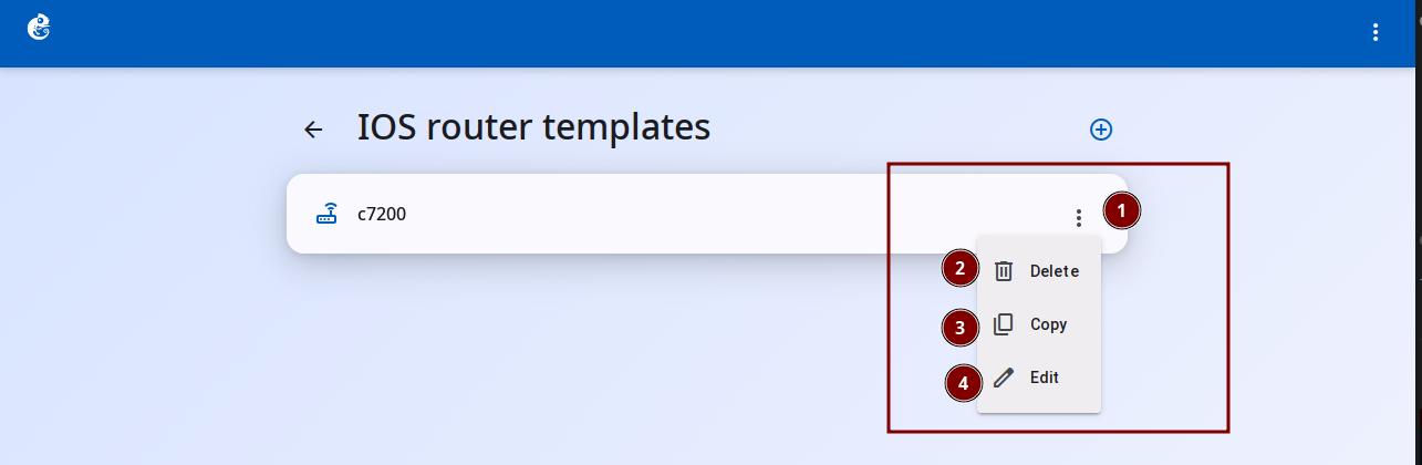Action menu