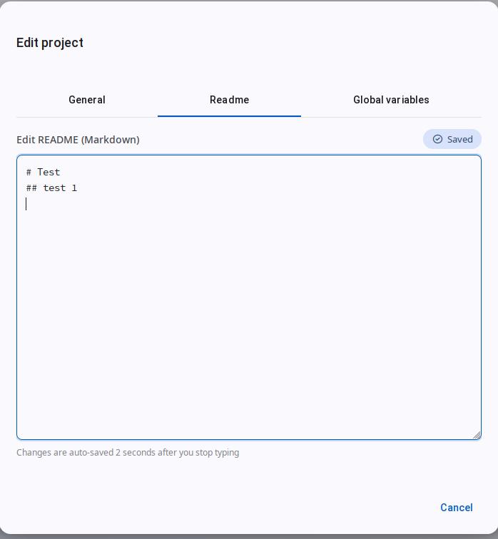 Readme editing