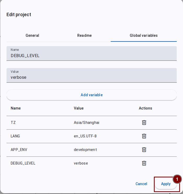 Confirmation dialog