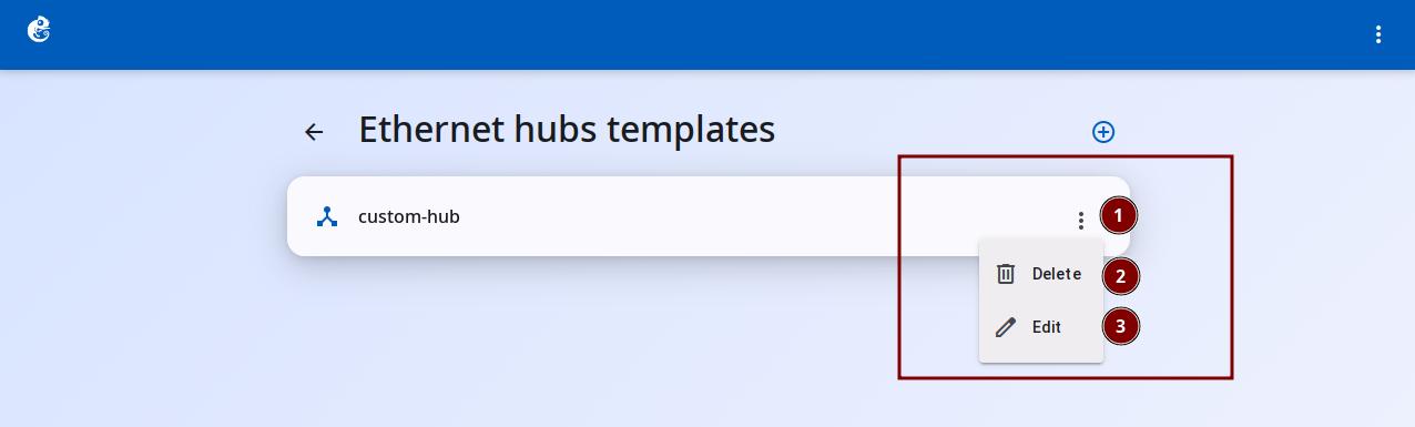 Action menu