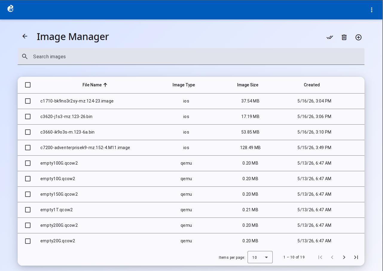 Image Manager page