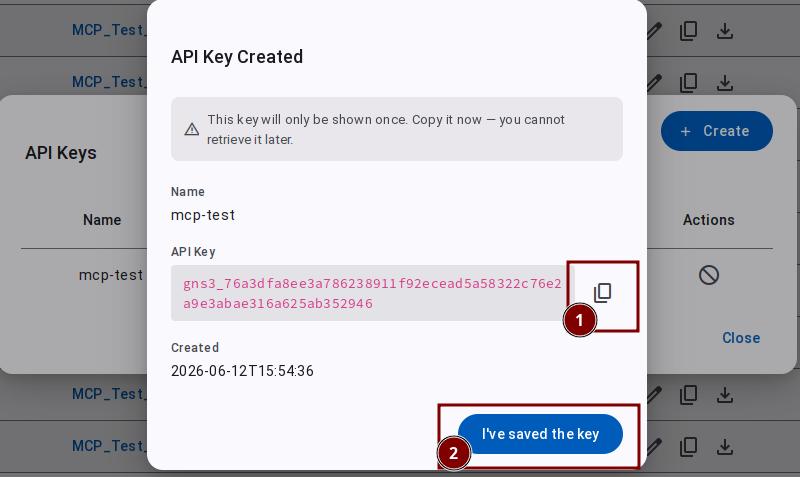 API Key created