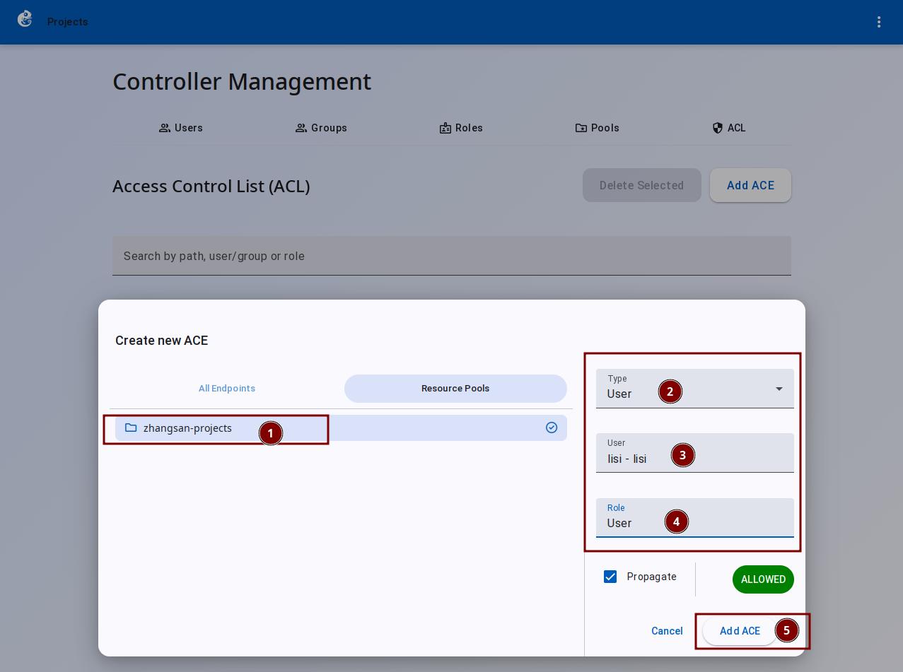 Configure ACE rule