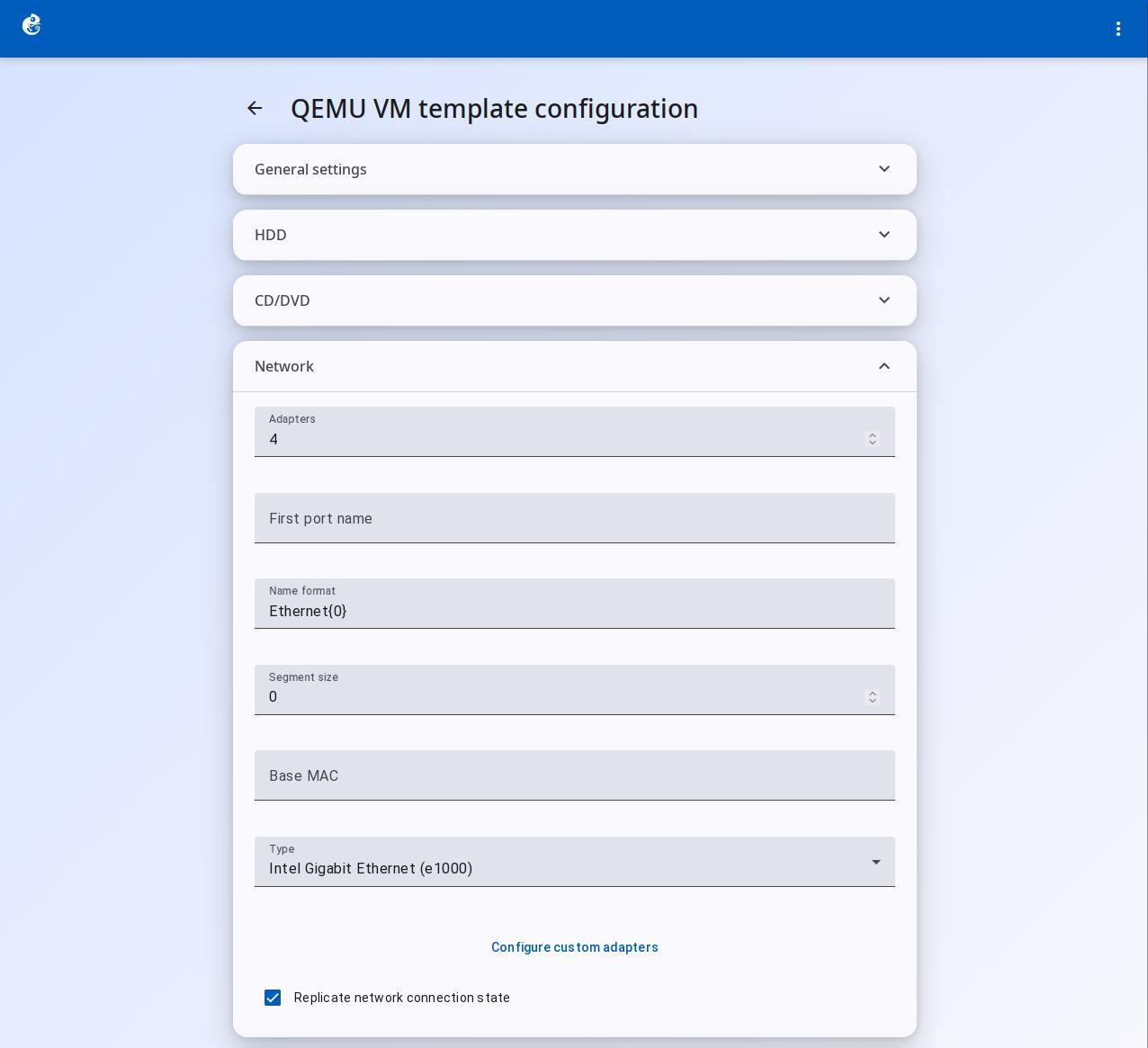 Network configuration
