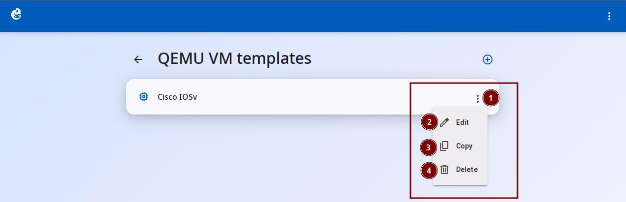 Action menu