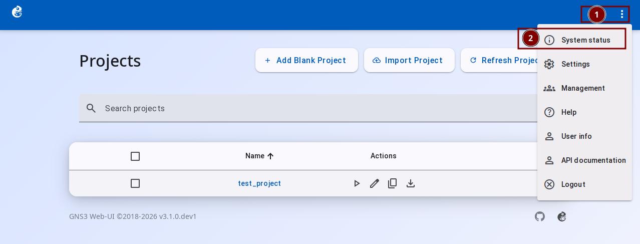 Open system status