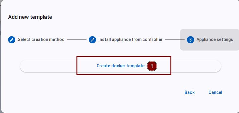 Create Docker template