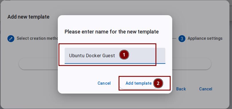 Docker template name