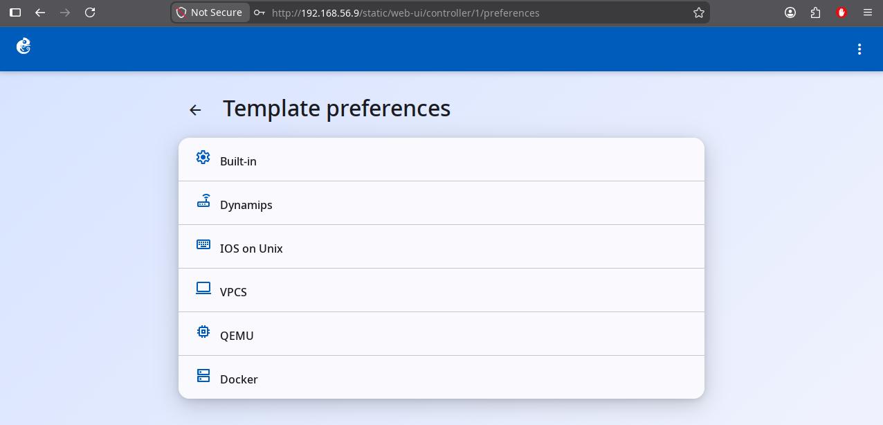 Template categories list