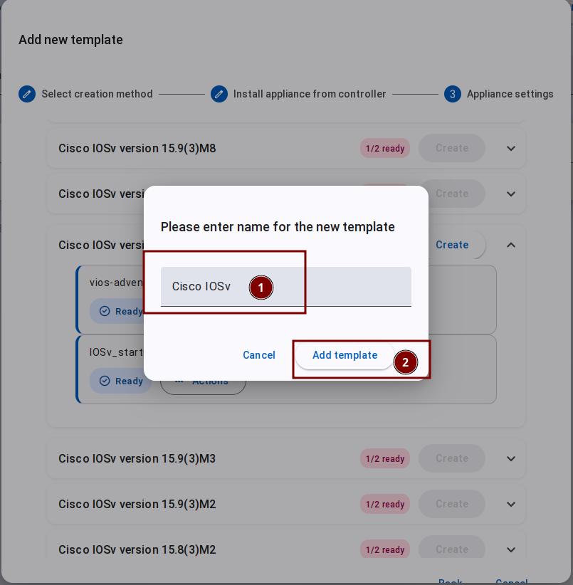 QEMU template name