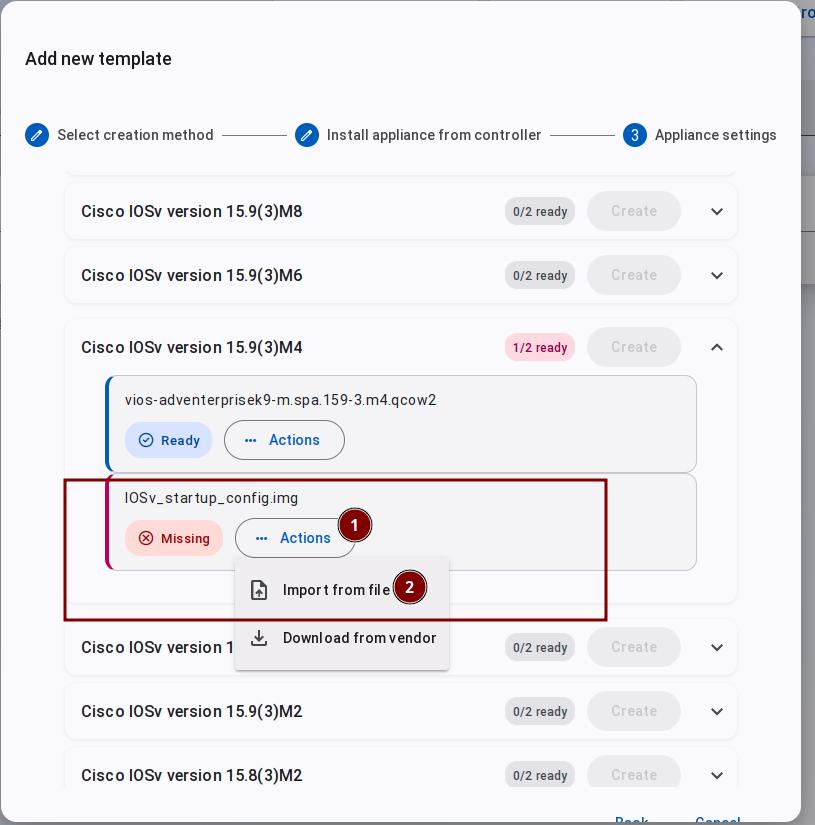 Select startup file