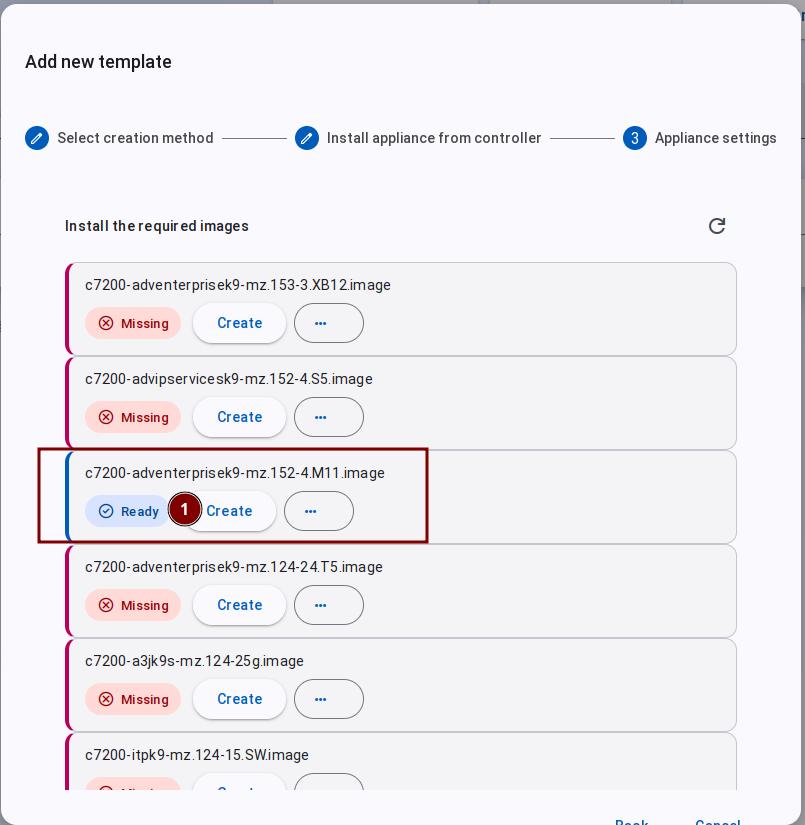 Image ready, click Create