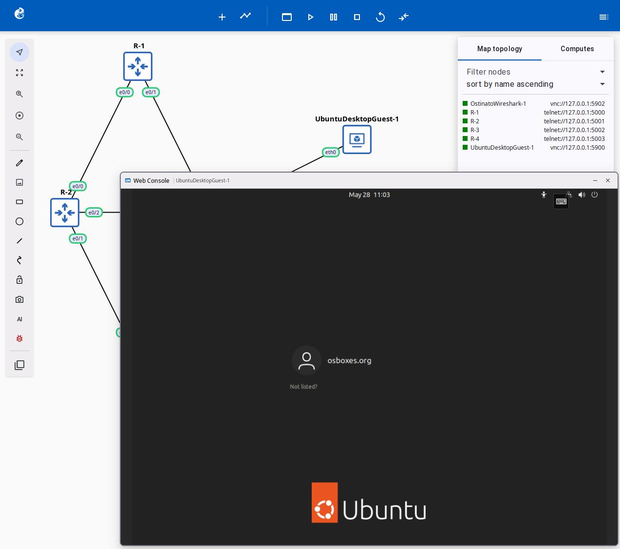 Web VNC inline window