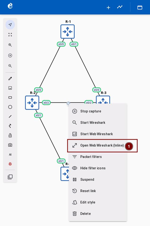 Right-click to select inline mode