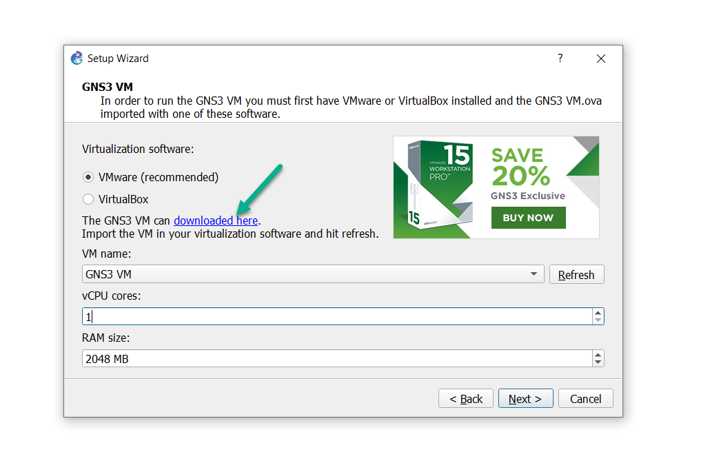 download gns3 vm vmware workstation 2.1 3 zip