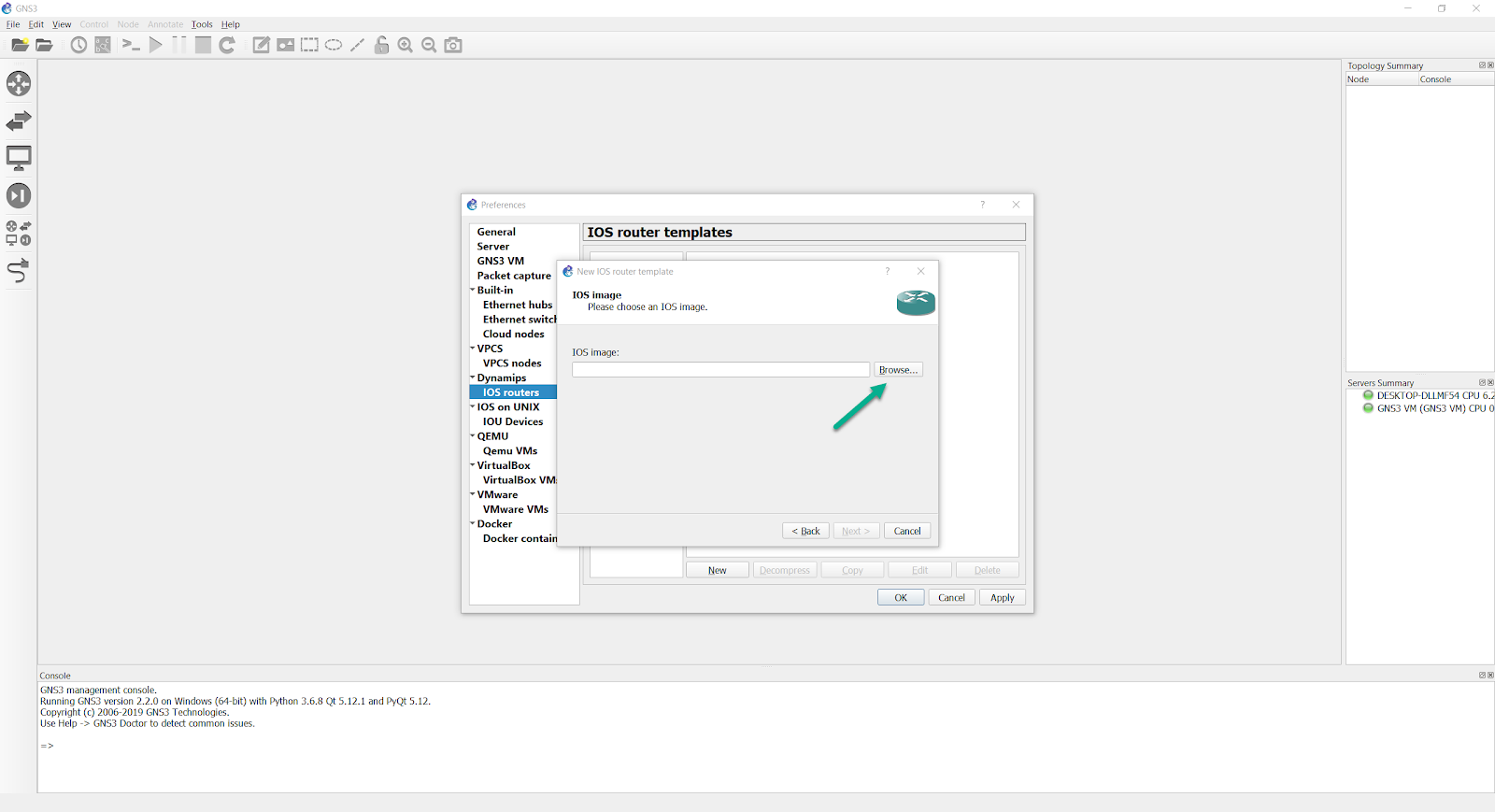 can39t connect to gns3 vm