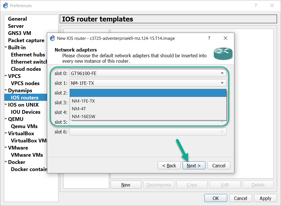 gns3 vmware player cannot find vm