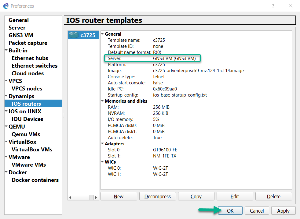 how to select serial cable in gns3 asa setup